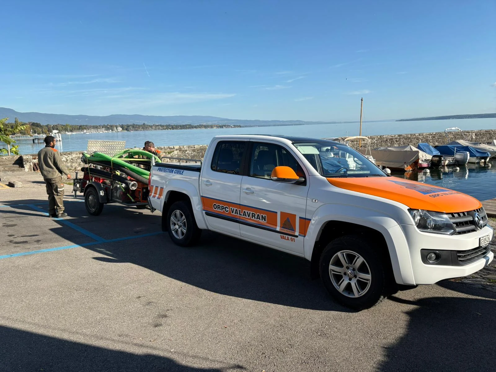 Un véhicule de l’ORPC Valavran transporte du matériel lors du cours de matériel d’octobre 2025.